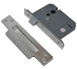Satin Chrome Reversible 5 Lever British Standard Sash Lock 76mm 3" (70063)